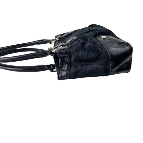 Liz Claiborne Black Signature Logo Mini Satchel Bag - Picture 3 of 13